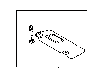 Toyota 74320-06292-E2 Visor Assembly, Left