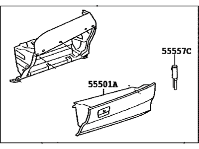 2008 Toyota Camry Glove Box - 55303-06040-B0