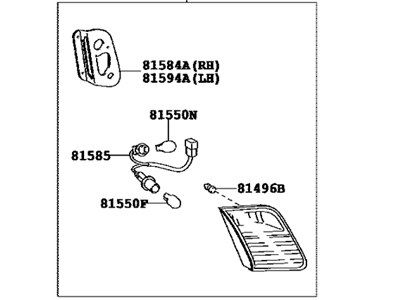 2010 Toyota Camry Back Up Light - 81580-06230