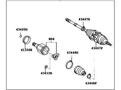 2010 Toyota Camry Axle Shaft - 43420-06600