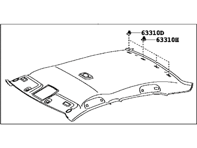 Toyota 63310-06331-B0 HEADLINING Assembly, Roof