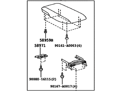 Toyota 58905-06211-E0 Door Sub-Assembly, Console Compartment