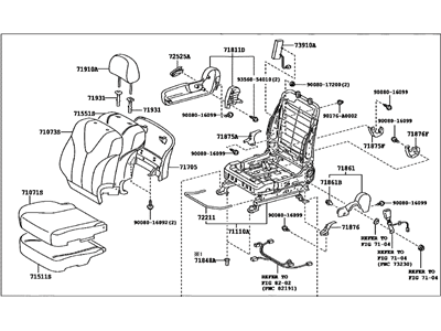 Toyota 71100-06J90-B2 Seat Assembly, Front RH