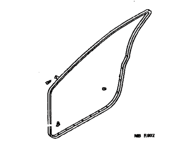 Toyota 67862-02030 Weatherstrip, Front Door, LH