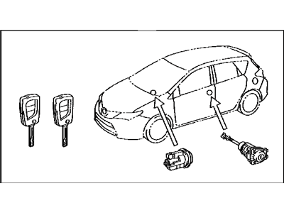 2018 Toyota Corolla iM Door Lock Cylinder - 89704-12F80