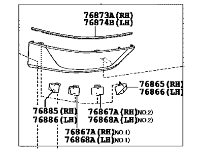 Toyota 76895-12100-A1 Spoiler, Rear Bumper