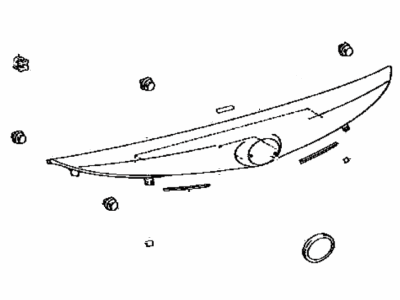 Toyota 76801-12A61-B0 Garnish Sub-Assembly, Ba