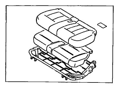 Toyota 71470-60540-E1 Cushion Assembly, Rear Seat, LH