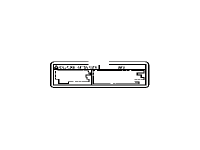 Toyota 48969-60020 Label, Jack Up Caution