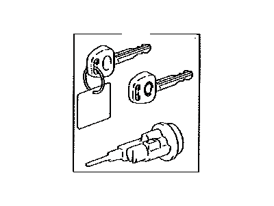Toyota 69057-60551 Ign Cylinder Set Lock W/TRANSMITTER Housing