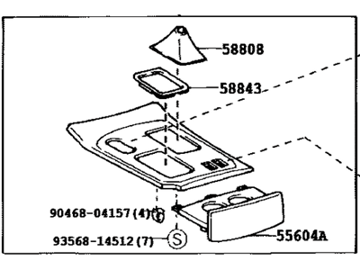 Toyota 58804-60132 Panel Sub-Assy, Console, Upper