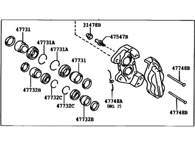 Toyota Land Cruiser Brake Caliper - 47730-60080