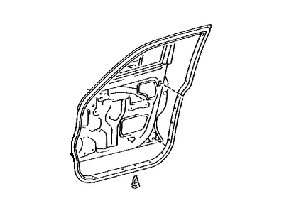 Toyota 67861-60100 Weatherstrip, Front Door, RH