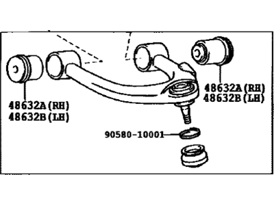 Toyota 48610-60030 Front Suspension Upper Control Arm Assembly Right