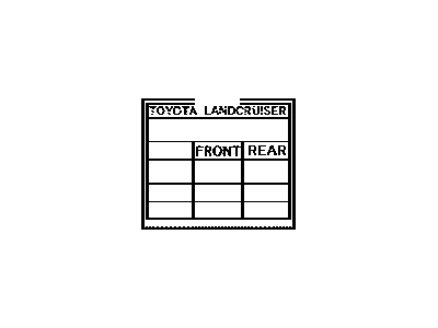 Toyota 74552-6A010 Plate, Safety Caution