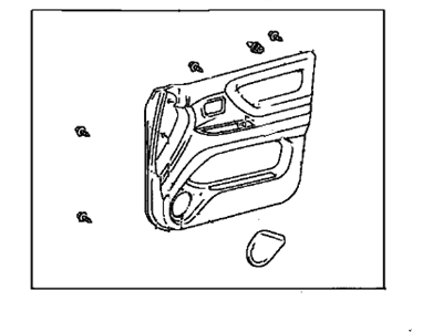 Toyota 67650-60040-B0 Board Sub-Assy, Front Door Trim, RH