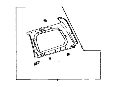 Toyota 62470-60400-B1 Garnish, Roof Side, Inner RH