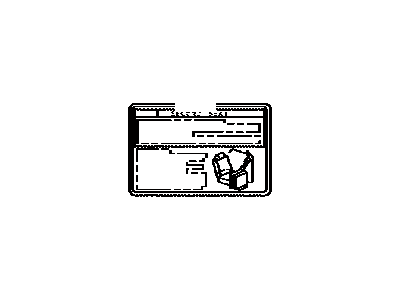 Toyota 74543-60340 Label, Rear Seat Information