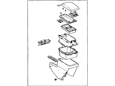 Toyota 58081-60040-A0 Box Sub-Assy, Console, Rear