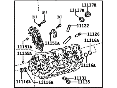 2005 Toyota Land Cruiser Cylinder Head - 11102-59095