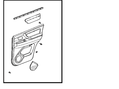 Toyota 67640-60550-E0 Board Sub-Assy, Rear Door Trim, LH