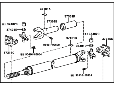 Toyota 37110-6A610 Propelle Shaft Assembly