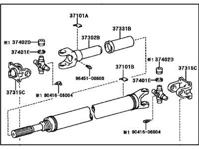 2003 Toyota Land Cruiser Drive Shaft - 37110-6A650