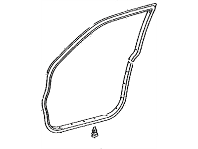 Toyota 67862-60101 Weatherstrip, Front Door, LH