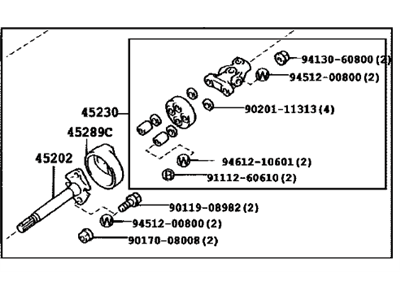 1998 Toyota Land Cruiser Steering Shaft - 45220-60110