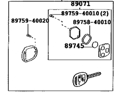 Toyota 89070-60750 Transmitter Assy, Door Control