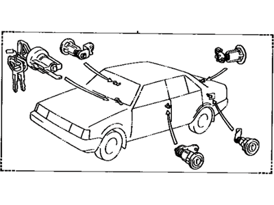 1987 Toyota Corolla Ignition Lock Cylinder - 69005-12390