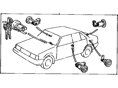 1987 Toyota Corolla Door Lock Cylinder - 69005-12390