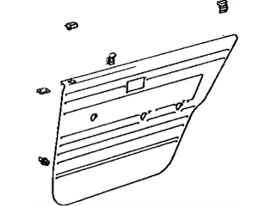 Toyota 67640-12480-03 Board Sub-Assembly, Rear Door Trim, LH