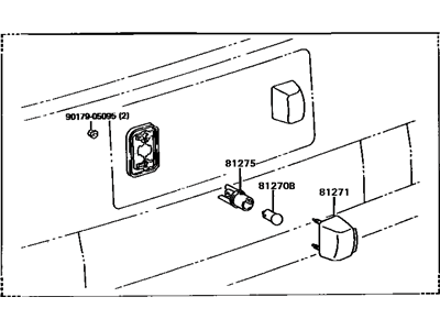 Toyota 81270-80025 Lamp Assy, License Plate