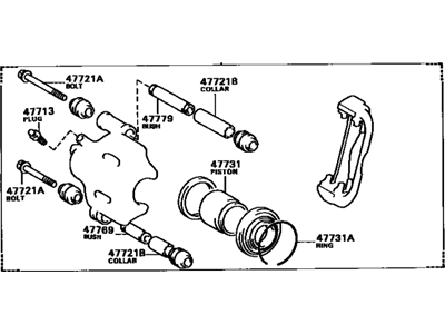 1988 Toyota Corolla Brake Caliper - 47730-12210