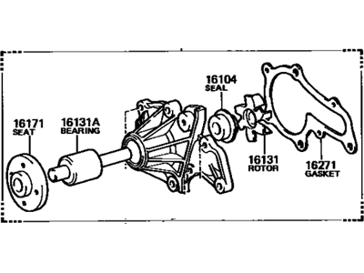 1987 Toyota Corolla Water Pump - 16110-19045