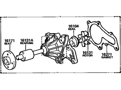 1985 Toyota Corolla Water Pump - 16110-19045