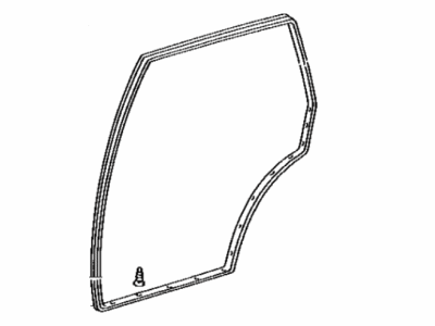 Toyota 67872-12170 Weatherstrip, Rear Door, LH