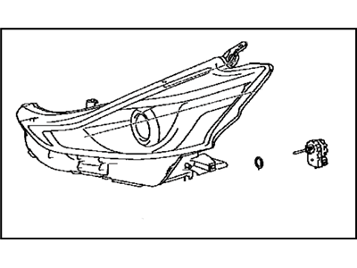 Toyota 81185-47600 Driver Side Headlight Unit Assembly