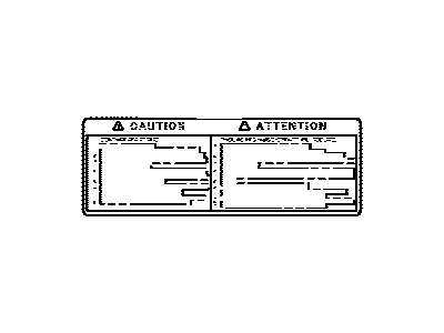 Toyota 42668-58070 Label, Compact Spare