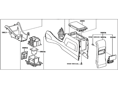 Toyota 58810-47110-B1 Box Assembly, Console