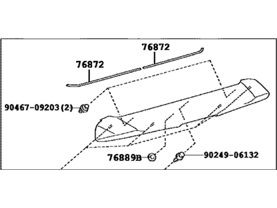 Toyota 76085-47911-H1 Spoiler Sub-Assembly, Rear