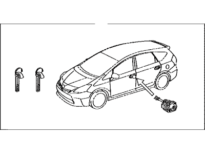 2015 Toyota Prius V Door Lock Cylinder - 69005-47190