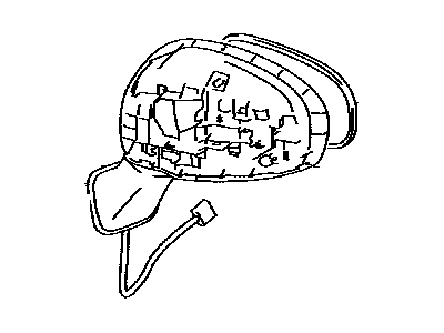 Toyota 87940-47490 Outside Rear View Driver Side Mirror Assembly