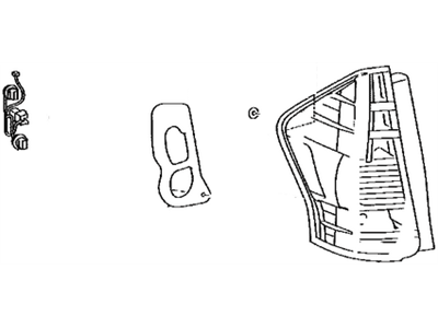 Toyota 81551-47160 Lens & Body, Rear Combination