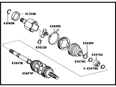 2014 Toyota Prius V Axle Shaft - 43420-12A60