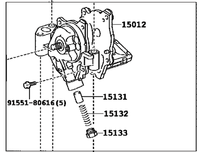 Toyota 15100-37040 Pump Assembly, Oil W/STR