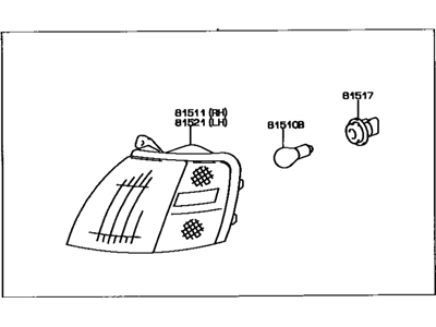 Toyota 81520-16180 Lamp Assy, Front Turn Signal, LH