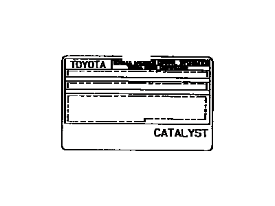 Toyota 11298-11341 Plate, Emission Control Information