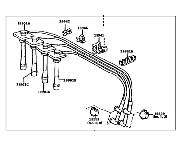 1993 Toyota Paseo Spark Plug Wire - 90919-22399